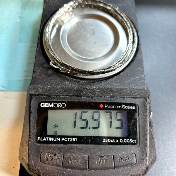 Sterling Silver 925 Flattened Curb Herringbone Necklace 18'' L Spring Ring Clasp - Picture 11 of 11